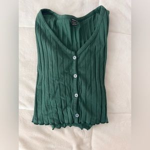 SHEIN green button down top